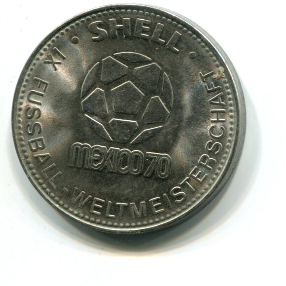 SHELL Germany Mexico '70 Reinhard Libuda Football Medal (b693-4) - Picture 2 of 2